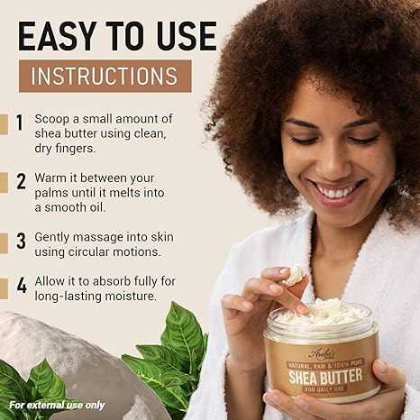 Raw, Pure Shea Butter for Deep Moisture & Everyday Skin Care