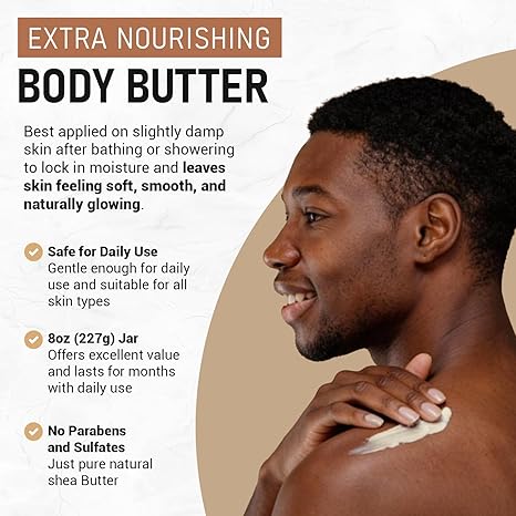 Raw, Pure Shea Butter for Deep Moisture & Everyday Skin Care