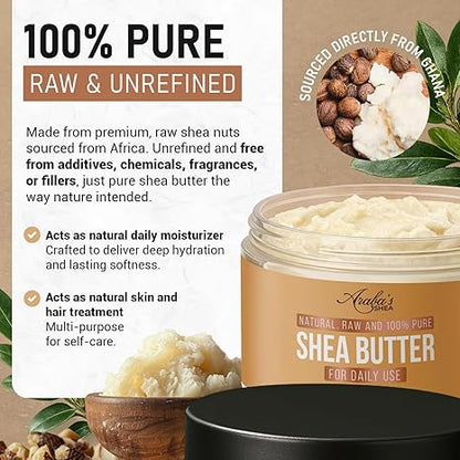 Raw, Pure Shea Butter for Deep Moisture & Everyday Skin Care